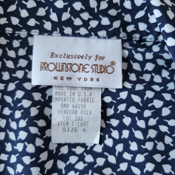 Vintage Brownstone Studio New York, 2pc Pajama Set, Sz 6, Black/White, Like New, - Picture 5 of 15